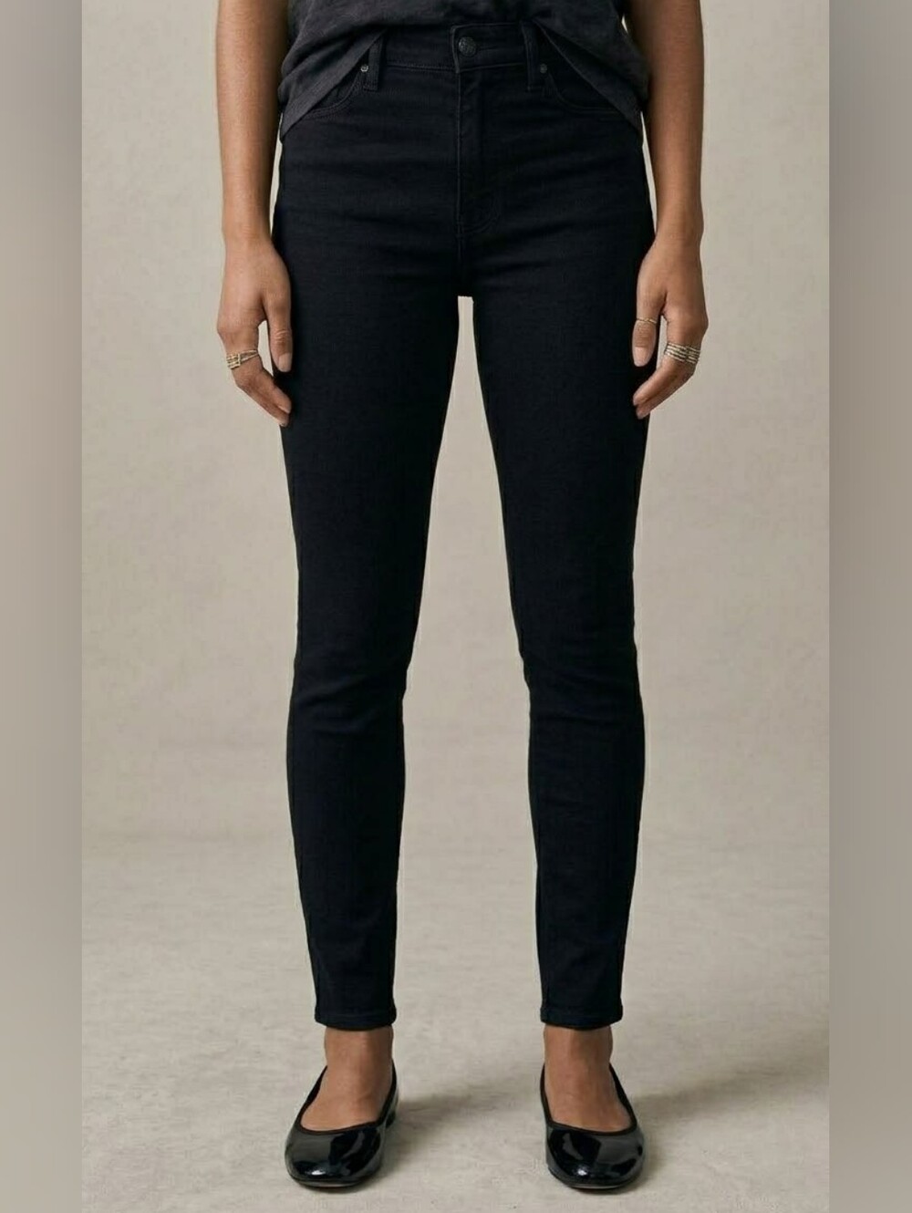 NWT AG Adriano Goldschmied Farrah Ankle High Rise Skinny Jeans Black 26